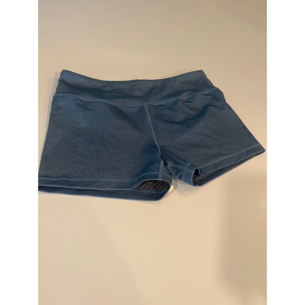 IAB MFG Womens Blue Reversible Athletic Shorts Size L With Striped Pattern